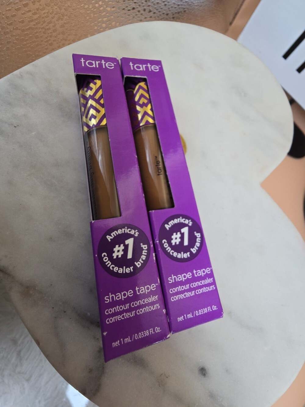 2x Tarte Shape Tape Contour Concealer Size 53N Deep